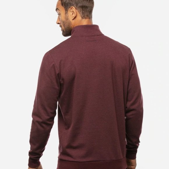 NWT Travis Mathew Cloud Quarter Zip 2.0 soft fleece pullover red travismathew - Picture 3 of 4